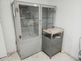 Gray Display/Storage Cabinet, Medical Cabinet