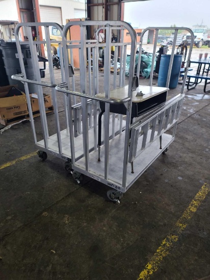 (2) Stainless Steel...New Age Industrial Custom Rolling Carts, (1) Student Desk