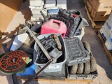 Group of Misc. Items, Spool for Hose, Drills, Cable Wire, Miniature Tires, Etc.