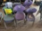 (21) Purple Stackable Chairs