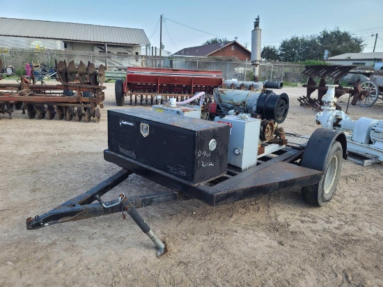 Hydraulic Power Unit on Two Wheel Trailer Frame