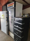 AMANA TLC-16, WHITE,... TRUE REFRIDGERATOR 19 CU. FT, 4 DR. BLACK CABINET