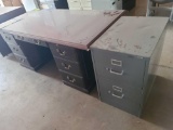 HON 2 Drawer filing cabinet gray, DMI DOUBLE PEDESTAL DESK 72X36