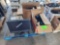 (2) Boxes of Headsets, OKI B4600 Printer, Hitachi Projector, HP ProOne 600 AiO Business PC, Etc.