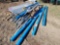 Group of Blue PVC Pipes, V Expansion Trims, Wire Raceway Electrical Base, Wooden Boards, Etc.