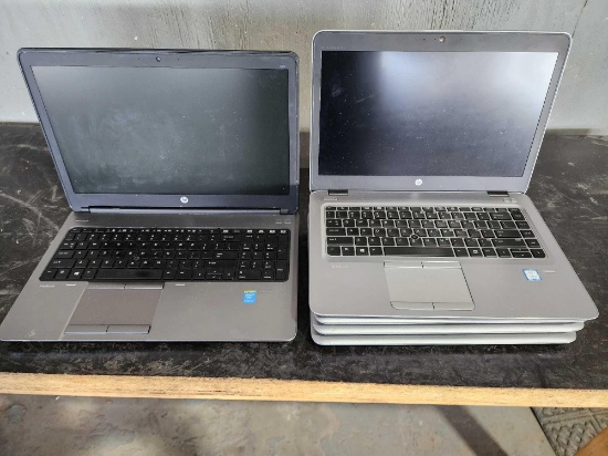 (4) HP EliteBook 840 G3 Laptops, (1) HP Laptop