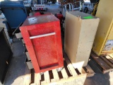 Red Tool Chest, Small Metal Storage Cabinet