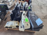 Group of Assorted Monitors, Hitachi Projector, Group of Califone Stereos