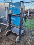 (2) Miller XMT 350 CC/CV Welder Machines on Rolling Cart