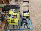 (1) Ryobi 2700 PSI 1.1 GPM Brushless Electric Pressure Washer, (1) 2000 PSI 1.2 GPM Premium Electric