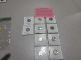 (8) Brilliant Uncirculated Roosevelt Dimes (1939, 1905, 1987 P, 1979 D, 1978 P, 1970, 1987 D, 1983 D