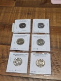 6 Brilliant Uncirculated Jefferson Nickels (1964P, 1968D, 1978D, 1979D, 1980P, 1981P)