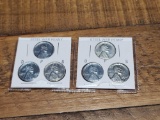 6 Steel War Pennies, 2-D, 2-P, 2-S