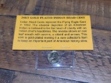 1 - 24kt Gold Plated Indian Heat Cent