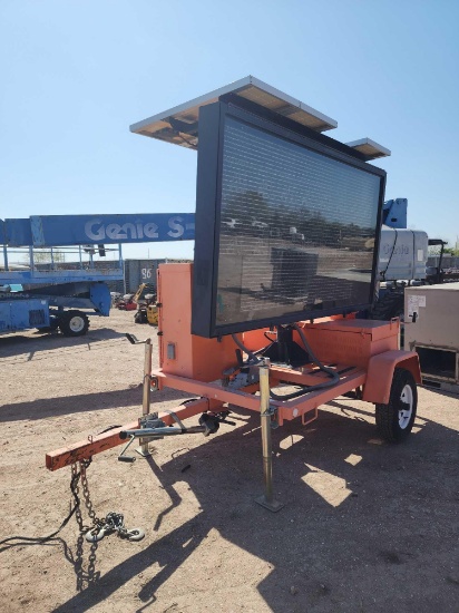 American Signal Co. Software Controlled Portable Variable Const. Message Sign on Trailer