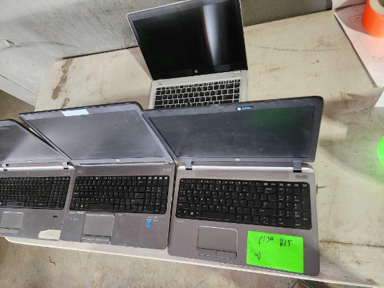 (4) HP Laptops (3 Probooks & 1 Elite Folio 9470m)