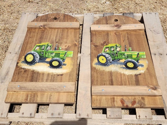 (2) Wooden Decorative Tractor Planks