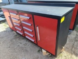 Unused 2022 Steelman 7FT Work Bench with 10 Drawers & 2 Cabinets 87*23*39 Drawers with lock and Anti