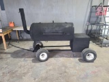 Custom made BBQ Pit on wheels with Pull Handle