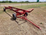 Red Hay Bale Trailer
