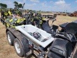 Group of Assorted Ryobi Walk Behind Mowers, Tub/Bin, Hedge Trimmer, Misc. Tools