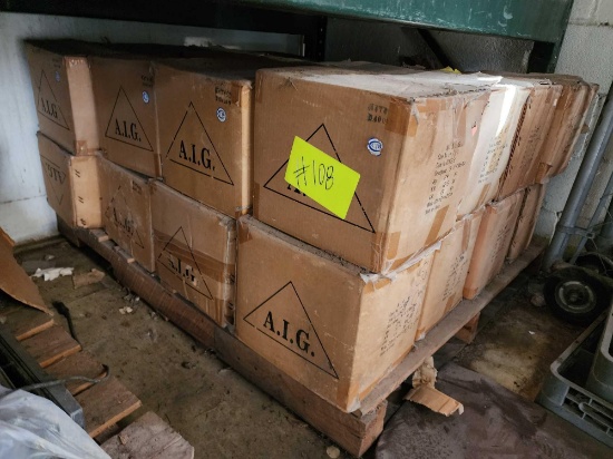 Group of Boxes of A.I. G. 9 1/4" Rim Plate QTY 24 Per Box Item No. CCW23 Meas:28X24X25 cm