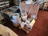 Group of Stainless Steel Pots, Group of Plastic Bins, 