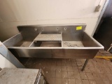 Commercial Stainless Steel Three Compartment Sink