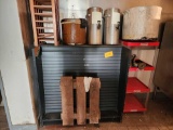 Commercial Rice Warmer, 2 Tea Dispensers, Stainless Steel Pot, Wooden Rack, Coca Cola Rack, Etc.