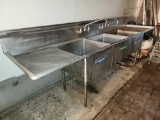 Stainless Steel 3 Compartment Commercial Sink