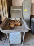 Stainless Steel Sink, Metal Storage Cabinet, Group of Metal Table Tops/Parts