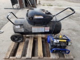 Black Iron Force 26 Gal. Air Compressor & Blue Good Year Air Compressor