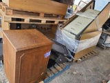 Group of Rectangular Tables, File Cabinet, Wooden Cabinet