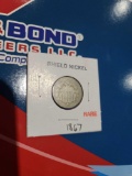 (1) 1867 Shield Nickel (Rare)