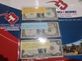 (1) Joseph Barr $1 Note, (1) Old Silver Certificate, (1) $2 Note w/ Red Seal