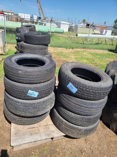 (1) Row of Group of Assorted Misc. Tires