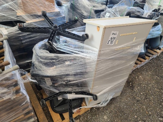 Group of Metal Folding Chairs, Group of Rolling Chairs, (1) School Podium