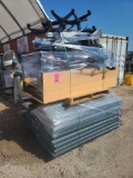 (2) Pallets of Misc. Instructor Tables, Student Table, Rolling Chairs, Cubical Panels