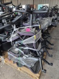 Group of Rolling Chairs, Group of Purple Sled Chairs