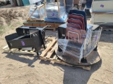 (2) Pallets of Student Chairs, File Cabinets, Misc. Rolling racks