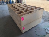 (2) Wooden Cubicle Storage Units