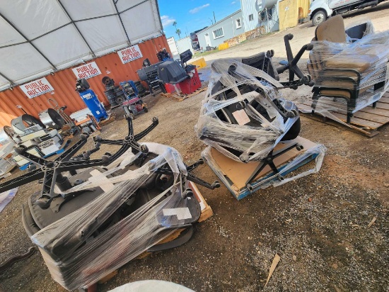 (3) Pallets of Mobile Office Chairs and Sled Chairs