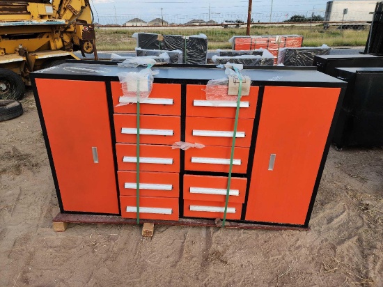 Unused Diggit 10HD-2C-R 10-Drawer 2-Cabinet Tool Cabinet