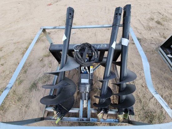 Unused 2023 Greatbear 3500Nm Skid Steer Auger w/ 3 Bits