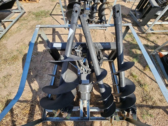 Unused 2023 Greatbear 3500Nm Skid Steer Auger w/ 3 Bits