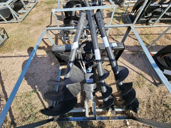 Unused 2023 Greatbear 3500Nm Skid Steer Auger w/ 3 Bits