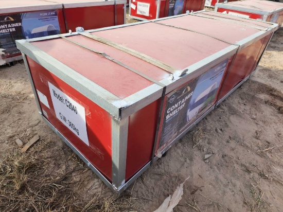 Unused 2023 Gold Mountain-C2040-300gsm PE Dome Container Shelter.