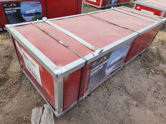 Unused 2023 Gold Mountain-C2040-300gsm PE Dome Container Shelter.
