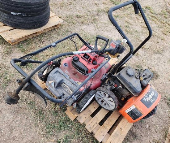 (1) Powermate 150 MPH 1200 CFM Gas Walk-behind Leaf Blower, (1) Toro 22" Recycler Lawn Mower, Etc