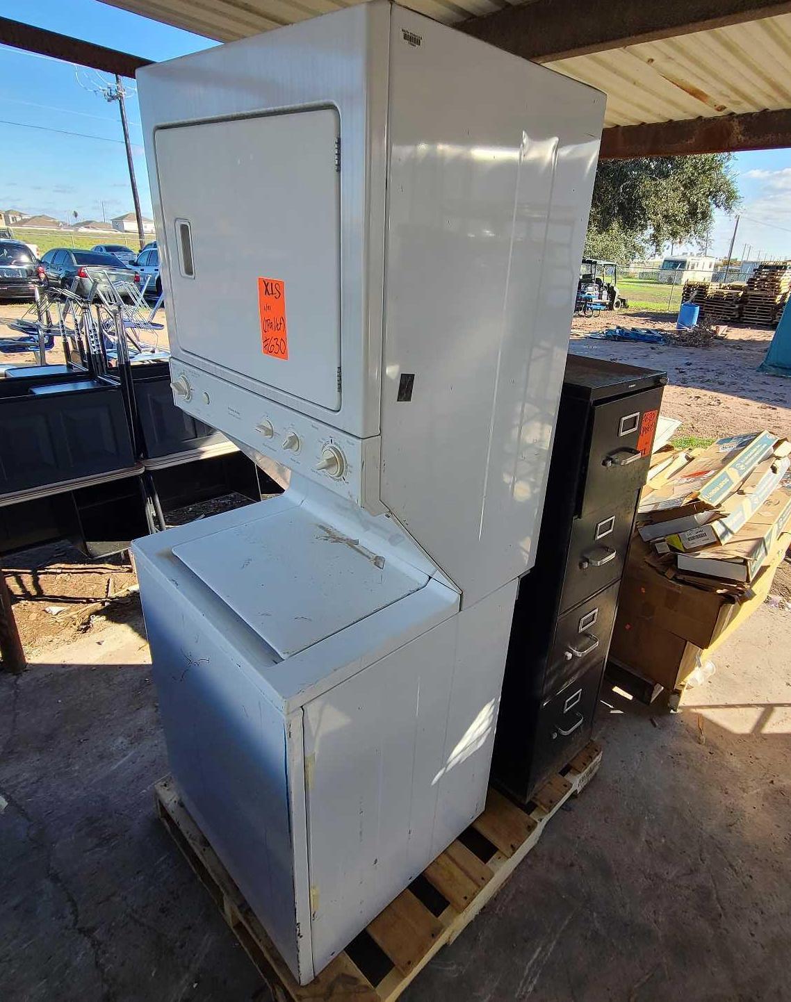 (1) General Electric Stacked Washer/Dryer, (1) Proxibid